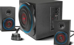 GRAVITY CARBON RGB 2.1 Subwoofer System, black