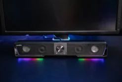 GRAVITY RGB Stereo Soundbar, black