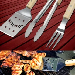 Grillbesteck 3 tlg. inkl. Gabel
