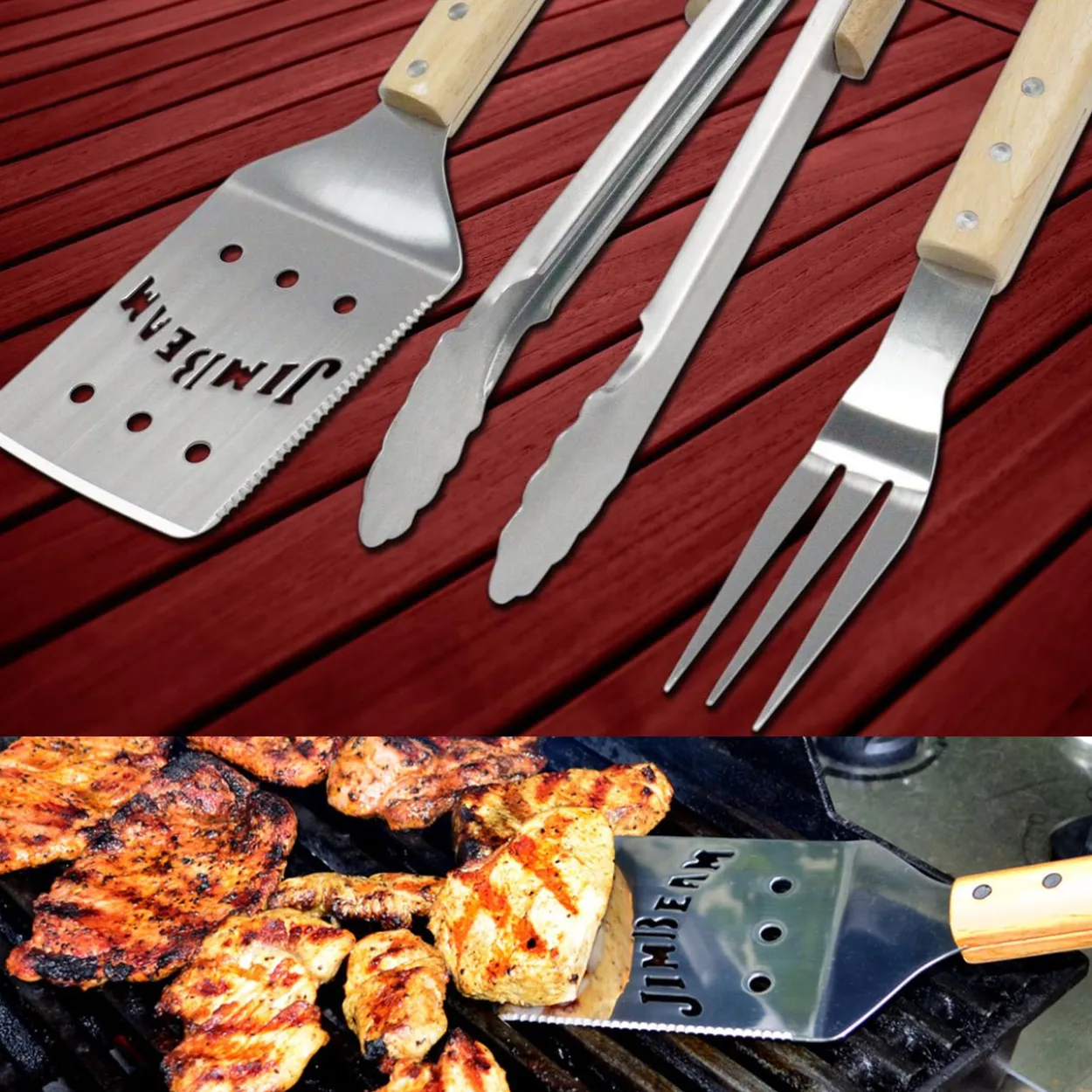 Grillbesteck 3 tlg. inkl. Gabel
