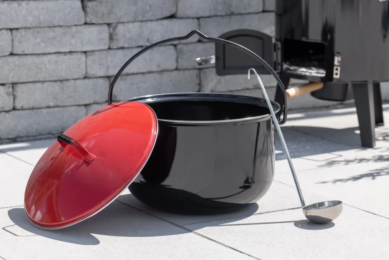 Grillgourmet Emaillierter Eintopfofen/Gulaschkanone