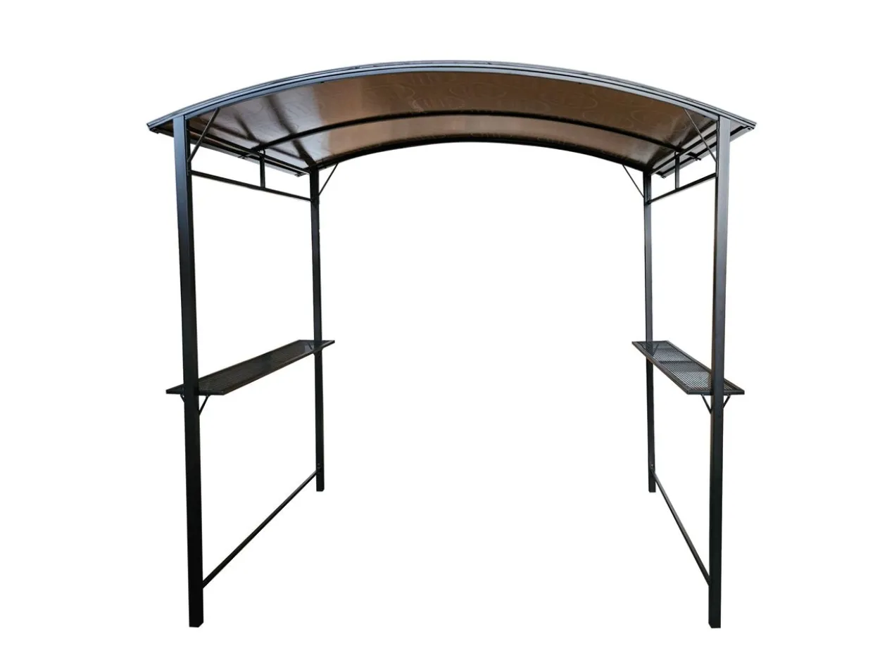 Grillpavillon aus Stahl, ca. 228 x 150 x 228 cm - Anthrazit