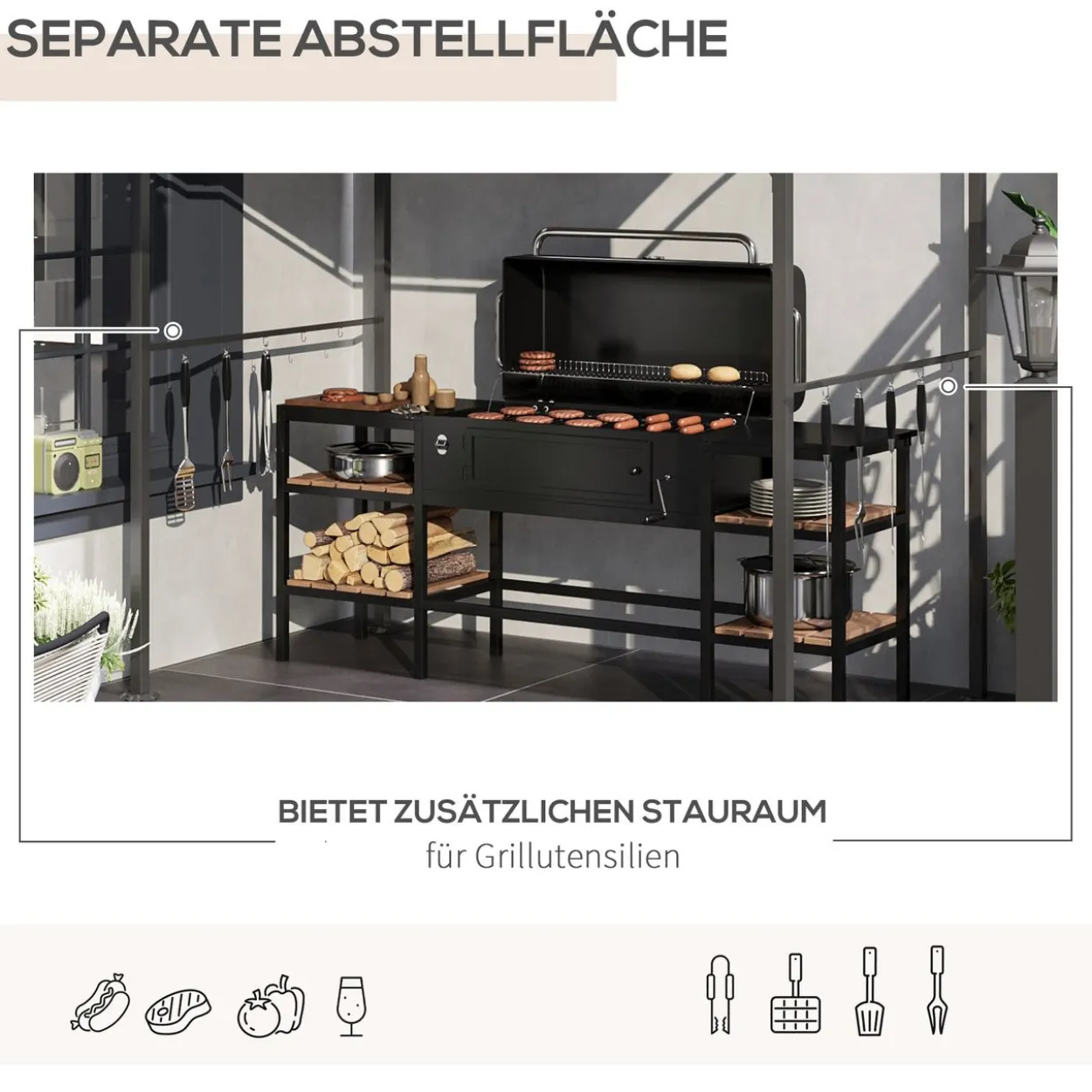 Grillpavillon BBQ-Pavillon Grill Pavillon Gartenzelt