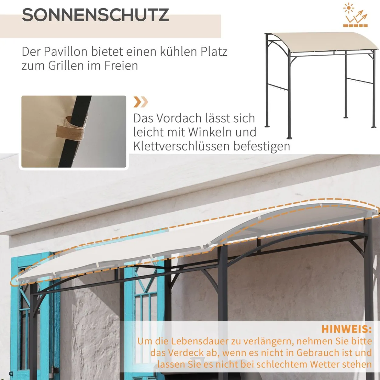 Grillpavillon BBQ-Pavillon Grill Pavillon Gartenzelt