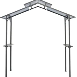 Grillpavillon mit Flammschutzdach 2,5 x 1,5m BBQ-Pavillon Stahl PC