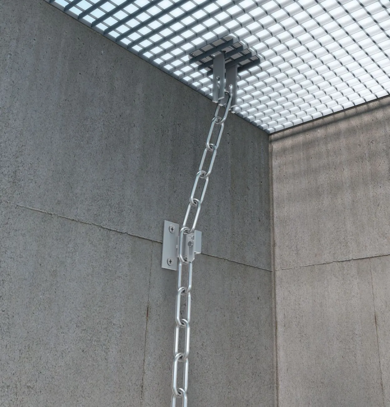 GS70 Gitterrostsicherung mit Kette