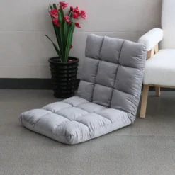Gästebett mit 13-fach verstellbarer Rückenlehne, ca. 55 x 60 x 55 cm – Hellgrau