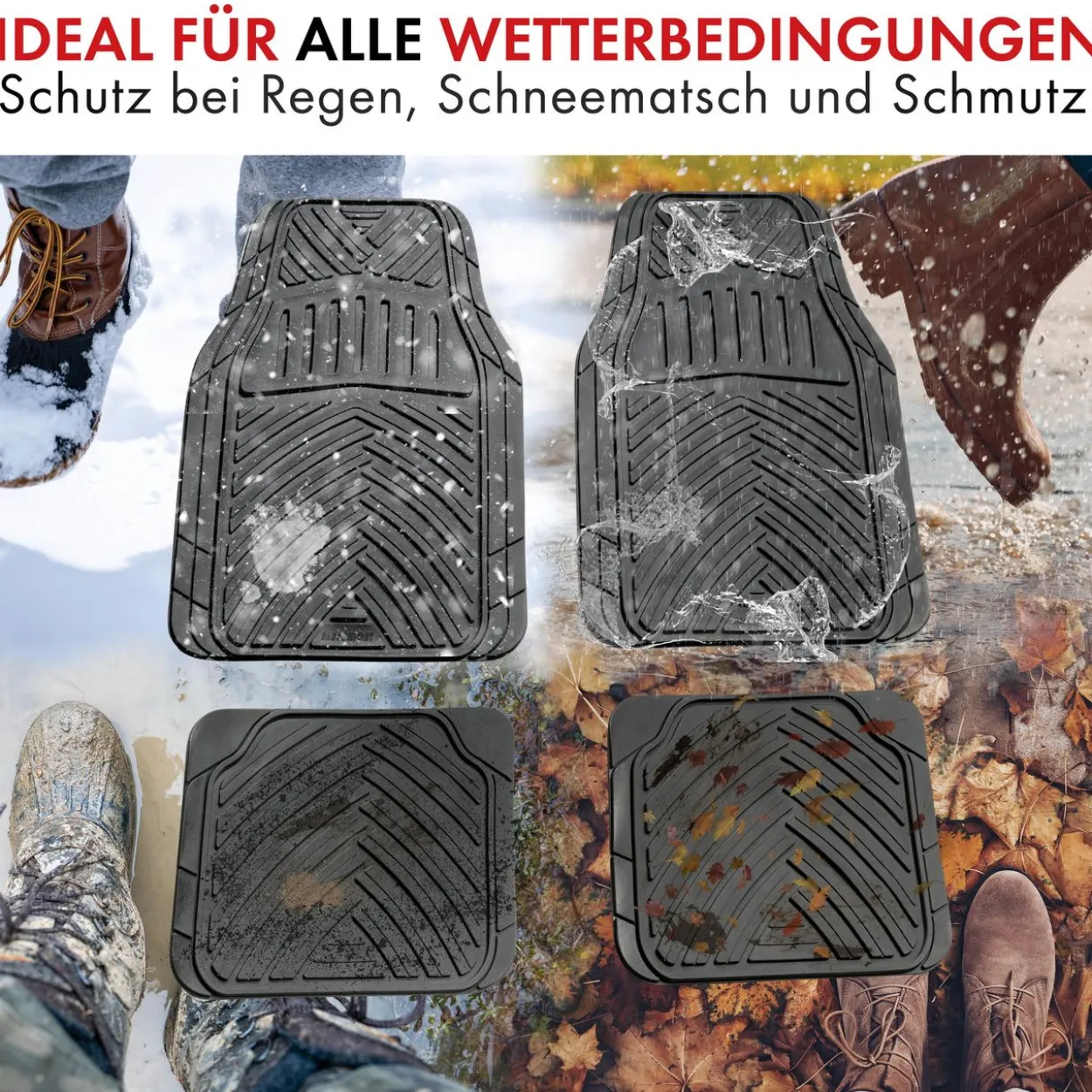 Gummimatte Herkules 4 tlg.