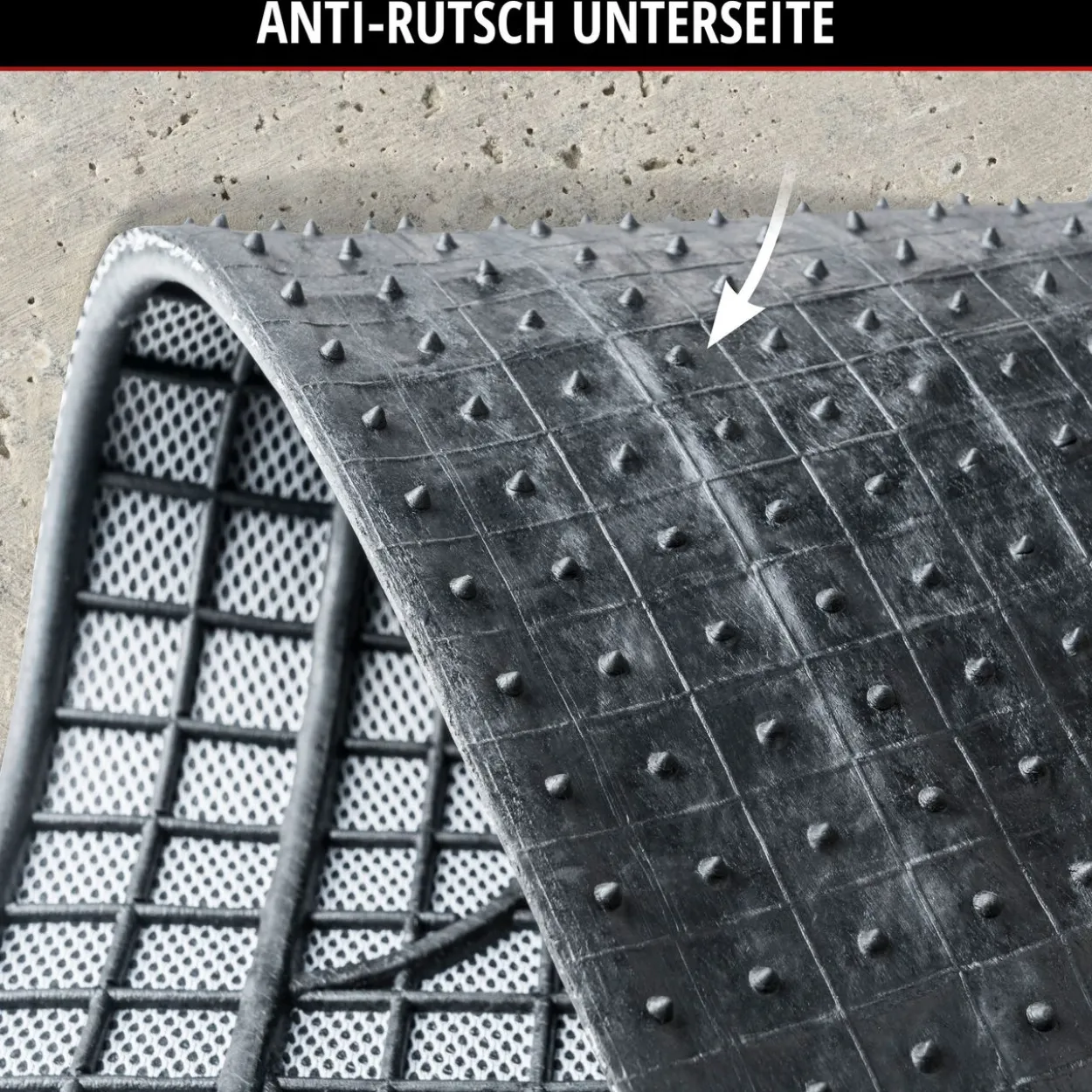 Gummimatte New Style 4 tlg. schwarz-weiss