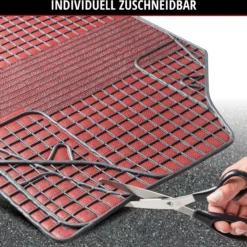 Gummimatte New Style 4 tlg. schwarz-rot