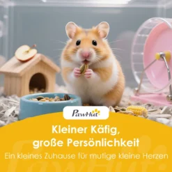 Hamsterkäfig aus Holz 100 x 50 x 84 cm 3 Etagen Nagerkäfig mit Sichtfenster