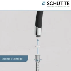 Handbrause BROADWAY, Duschkopf mit 5 Strahlarten in Chrom/Schwarz