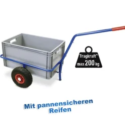 Handwagen mit Kunststoffkasten