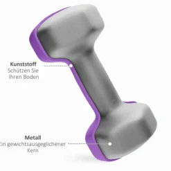 Hanteln Set 6 Kurzhanteln 2 x 1kg, 2 x 2kg, 2 x 3kg mit Klappbarem Hantelständer