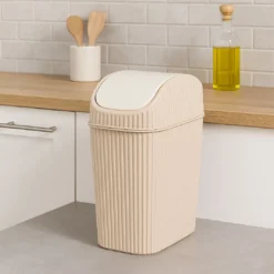 HATEX Kosmetikeimer 2,5 L mit Schwingdeckel - Beige