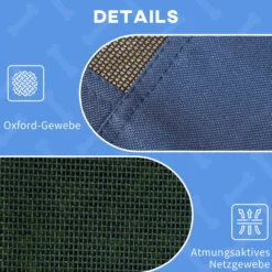 Haustierbett mit Baldachin Erhöhtes Hundebett Hundeliege outdoor Dunkelblau