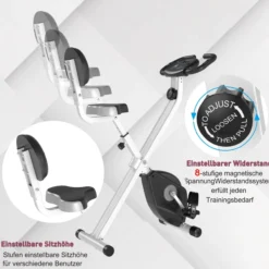Heimtrainer F-Bike Fahrradtrainer mit 8 stufig Magnetwiderstand Schwarz