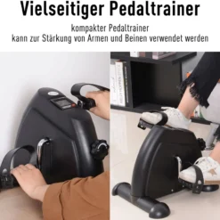 Heimtrainer Mini Bike Pedaltrainer Trainingsrad mit LCD-Display