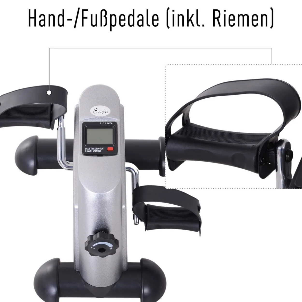 Heimtrainer Mini Bike Pedaltrainer Trainingsrad mit LCD-Display