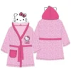 Hello Kitty Bademantel - Rosa 110/116 mit Kapuze