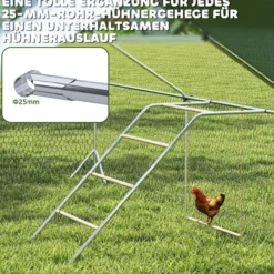 Hühner Spielgerüst aus Holz, Spielplatz für Hühnern mit Hühnerstangen Schaukel
