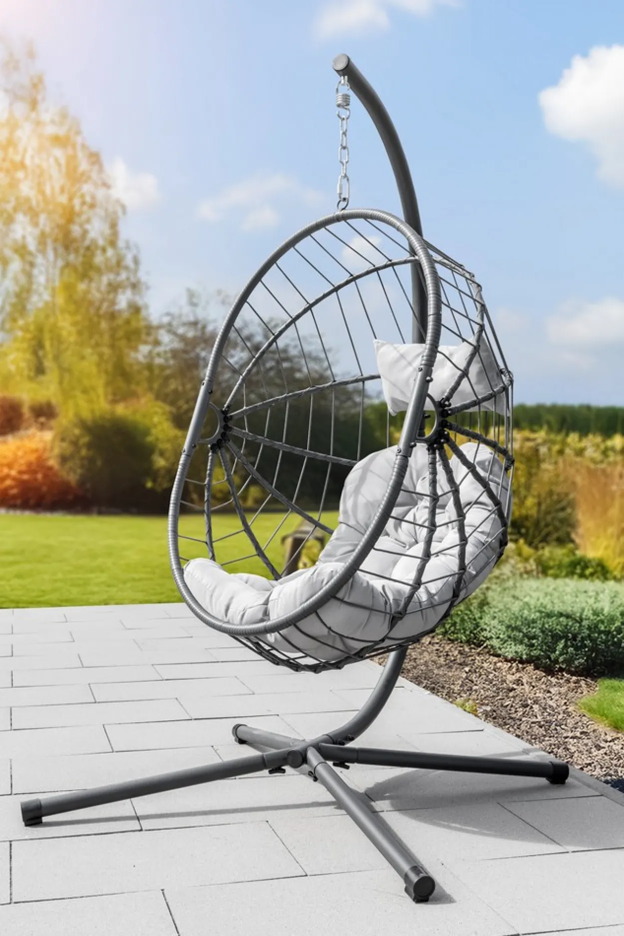 Hängesessel, faltbar, 120 x 108 x 192 cm