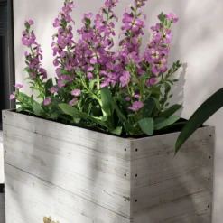 Hochbeet aus Holz, Frühbeet mit Schrankfach, Kräuterbeet mit Rollen für Garten
