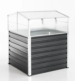 Hochbeet aus Polycarbonat, ca. 100 x 100 x 125 cm - Anthrazit