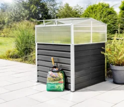 Hochbeet aus Polycarbonat, ca. 100 x 100 x 125 cm - Anthrazit