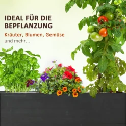 Hochbeet, Blumenkasten mit Rollen Pflanzkasten