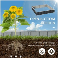 Hochbeet DIY Gartenbeet mit T-Form-Pflanzenschilder Handschuhe Stahl
