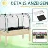Hochbeet Frühbeet mit Gewächshaus, Gemüsebeet mit Stoffauskleidung