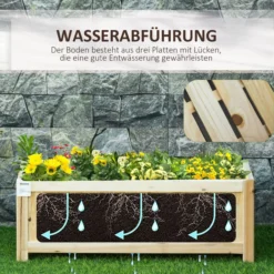 Hochbeet, Klappbarer Pflanzkasten, Blumenkasten für Garten
