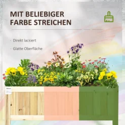 Hochbeet, Klappbarer Pflanzkasten, Blumenkasten für Garten