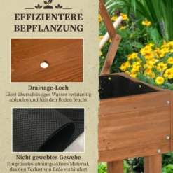 Hochbeet mit Rankgitter Blumenkasten mit Ablage