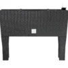 Hochbeet Polyrattan Optik 60x46x25cm anthrazit