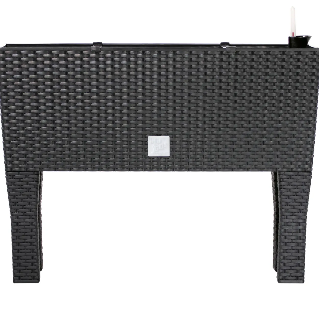 Hochbeet Polyrattan Optik 60x46x25cm anthrazit