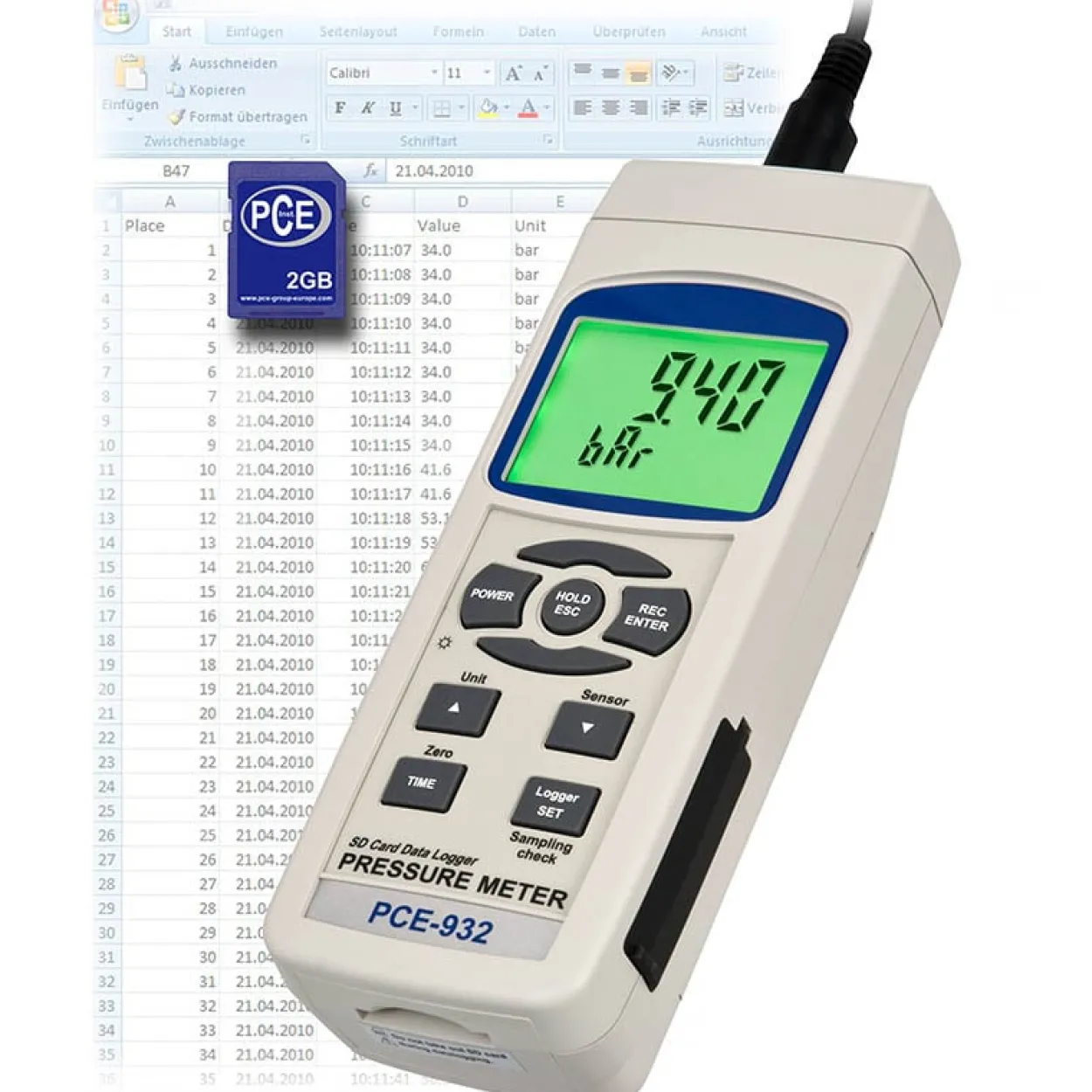 Hochbereichsdruckmessgerät PCE-932