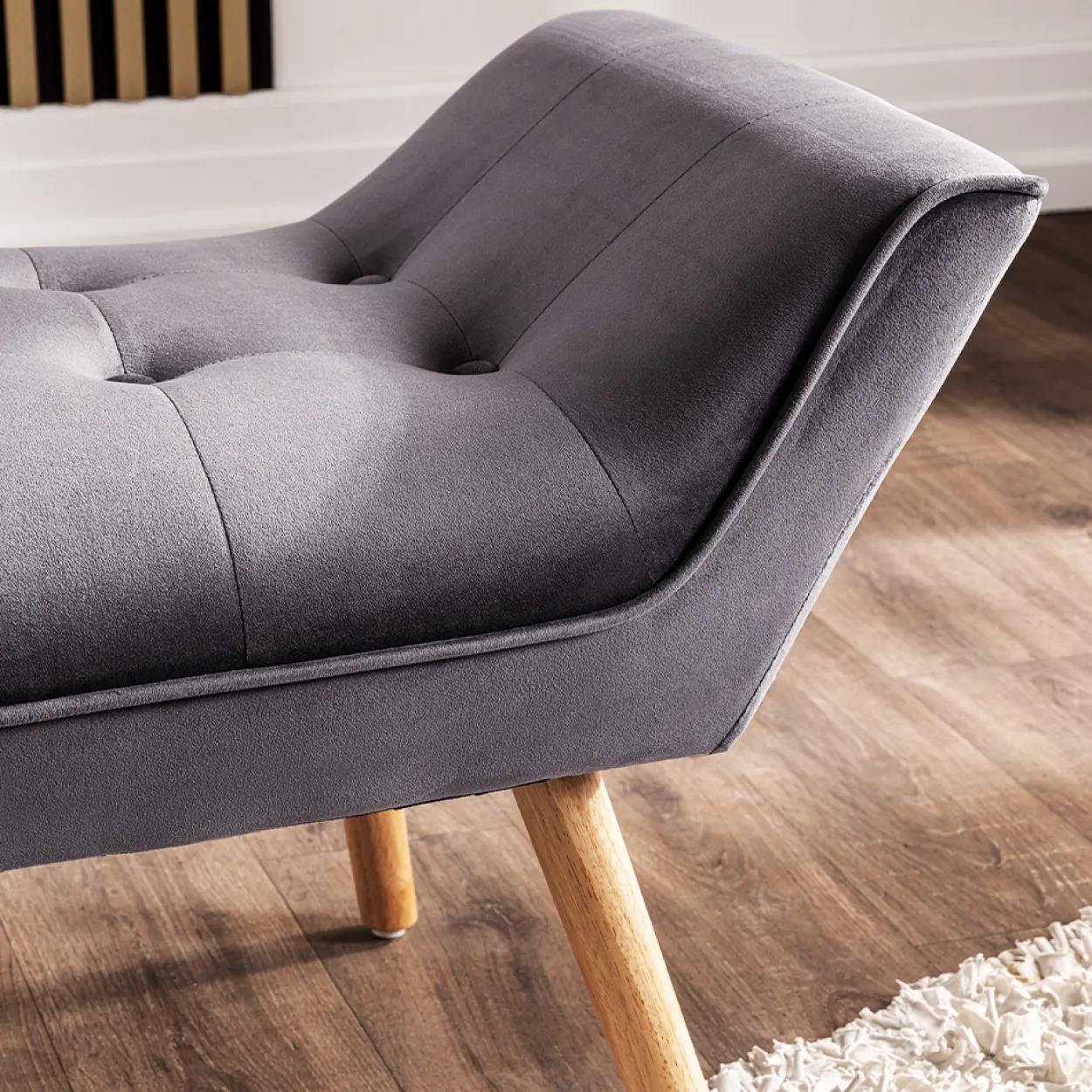 Hocker, ca. 90 x 48 x 54 cm - Dunkelgrau