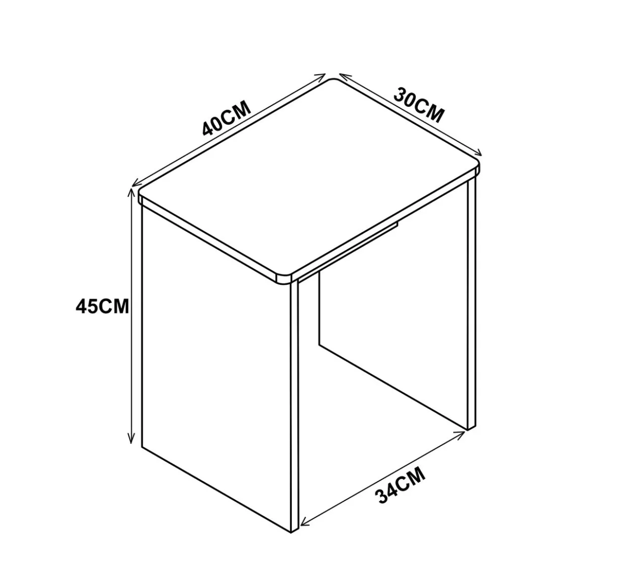 Hocker "Esal" Sonoma-Eiche