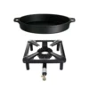 Hockerkocher & Eisen-Gusspfanne 50cm - Camping & Profiköche