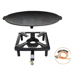 Hockerkocher-Set (groß) mit Gusseisengrillschale Ø 45 cm