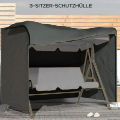 Hollywoodschaukel Abdeckung 3 Sitzer, Wasserabweisend Winterfest