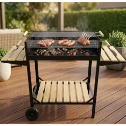 Holzkohle BBQ Grill, ca. 126 x 50 cm