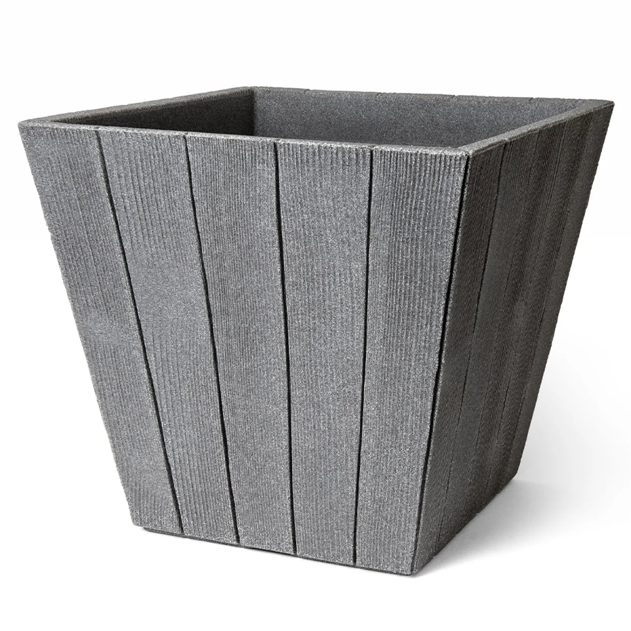 Holzoptik-Pflanzkübel "Wood" - Grau