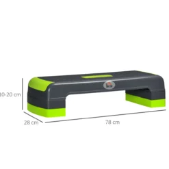 HOMCOM Aerobic-Stepper Steppbrett höhenverstellbar mit 3 Stufen bis 150kg