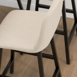 HOMCOM Bartisch mit Barhocker Set, Küchentisch, 5-teilig Essgruppe, Bartisch Set