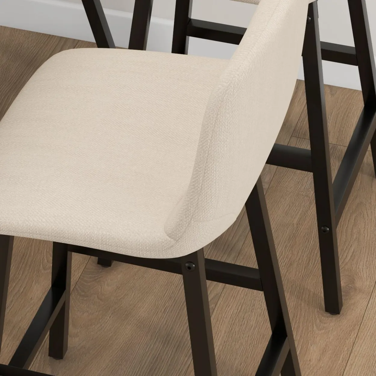 HOMCOM Bartisch mit Barhocker Set, Küchentisch, 5-teilig Essgruppe, Bartisch Set