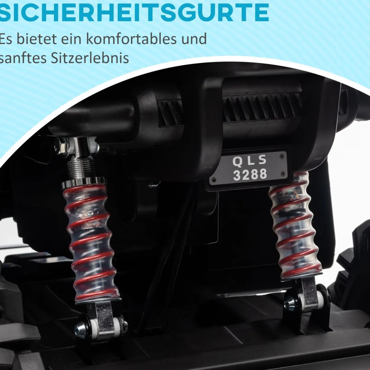 HOMCOM Elektro-Quad Kinderquad mit Scheinwerfer Kindermotorrad mit USB-Anschluss