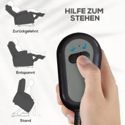 HOMCOM Fernsehsessel mit Aufstehhilfe Elektrisch, Relaxsessel mit Liegefunktion